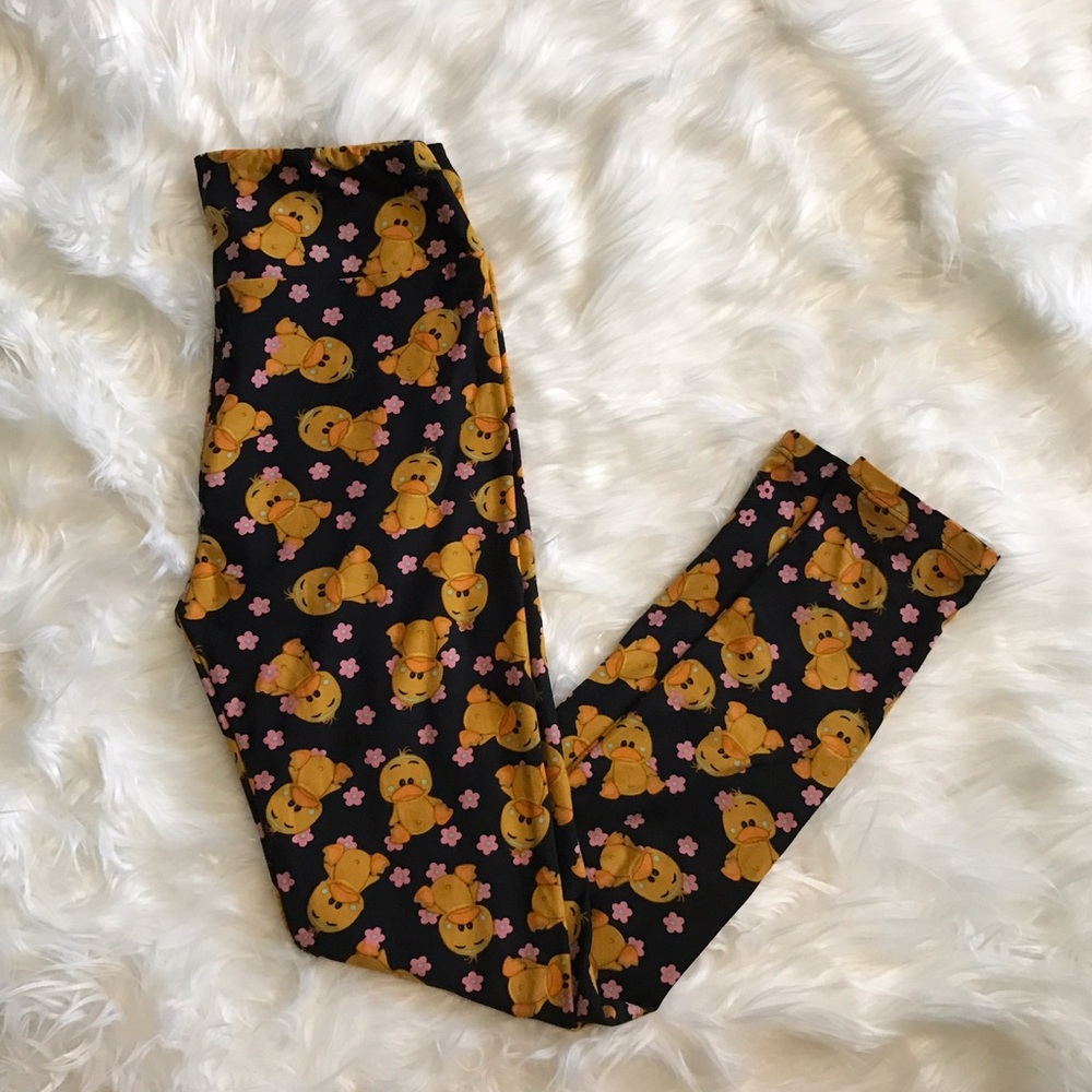 LuLaRoe "Ducks" Leggings OS true Unicorn pattern
